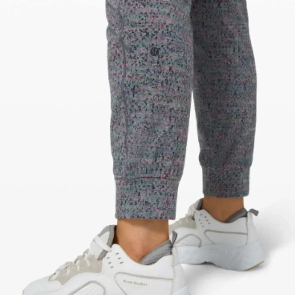 Lululemon Ready to Rulu 7/8 Jogger Neon Tweed Jacquard Battleship Electric EUC